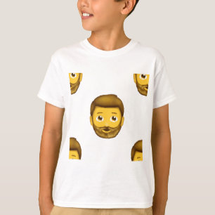 emojskäggig man tee