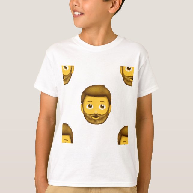 emojskäggig man tee (Framsida)