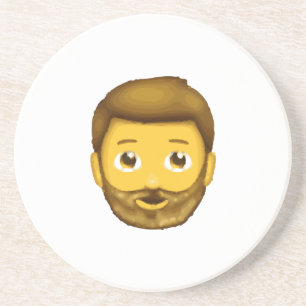 emojskäggig man underlägg