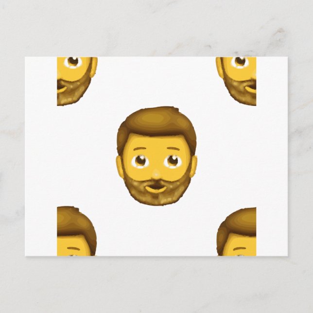 emojskäggig man vykort (Framsida)