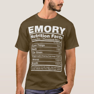 Emory Nutrition FactsEmory Namn Birthday T Shirt