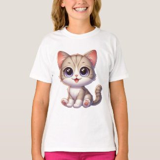 emoshon Cat T-Shirt for Girls and Women