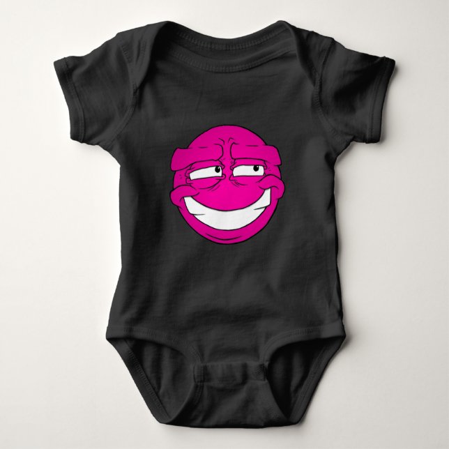 Emote Ansikte Baby Bodykostym T Shirt (Framsida)