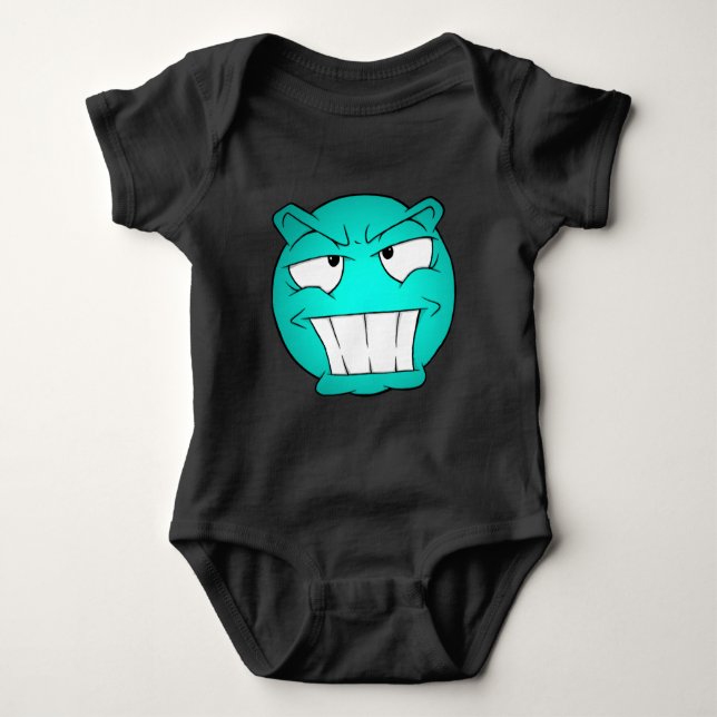 Emote Ansikte Baby Bodykostym T Shirt (Framsida)