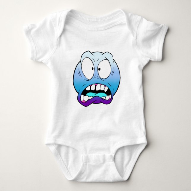 Emote Ansikte Baby Bodykostym T Shirt (Framsida)