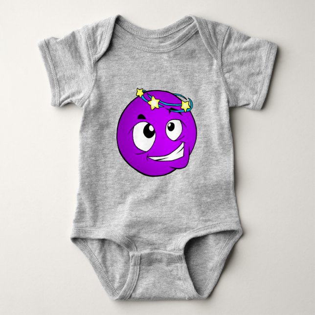 Emote Ansikte Baby Bodykostym T Shirt (Framsida)