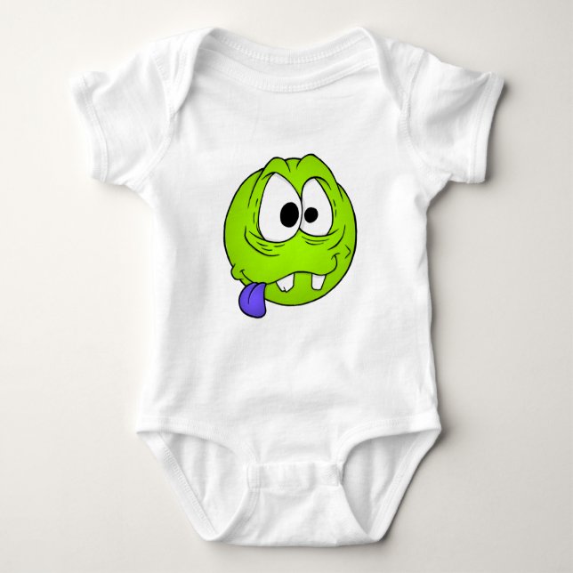 Emote Ansikte Baby Bodykostym T Shirt (Framsida)