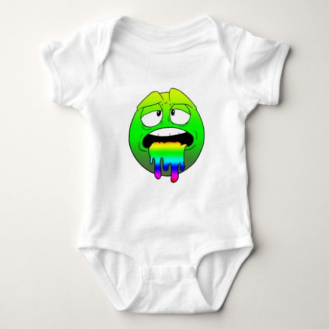 Emote Ansikte Baby Bodykostym T Shirt (Framsida)