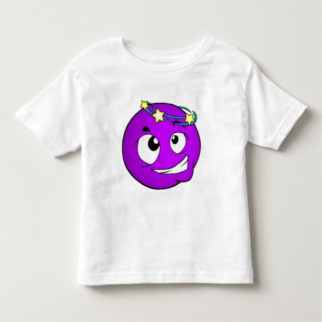 Emote Ansikte Småbarn Bra Jersey T-Shirt (Framsida)