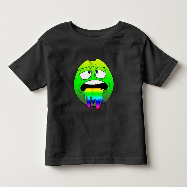 Emote Ansikte Småbarn Bra Jersey T-Shirt (Framsida)