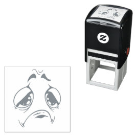 Emotican Ansikte Självbläckande stämpel