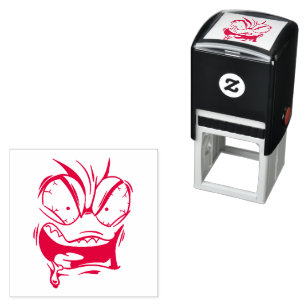 Emotican Ansikte Självbläckande stämpel