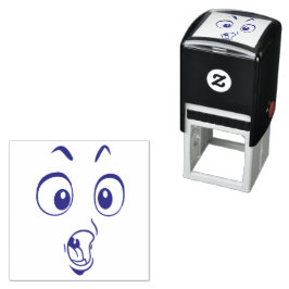 Emotican Face Självbläckande stämpel