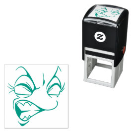 Emotican Face Självbläckande stämpel