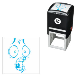 Emotican Face Självbläckande stämpel