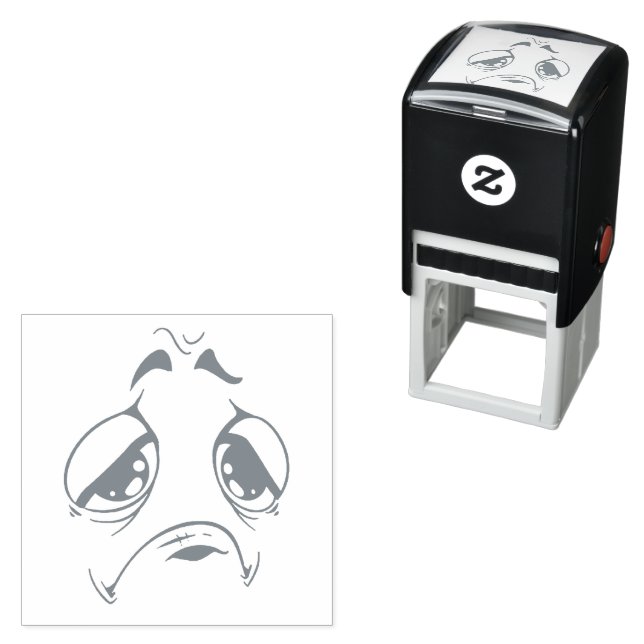 Emotican Face Självfärgad stämpel (In Situ)