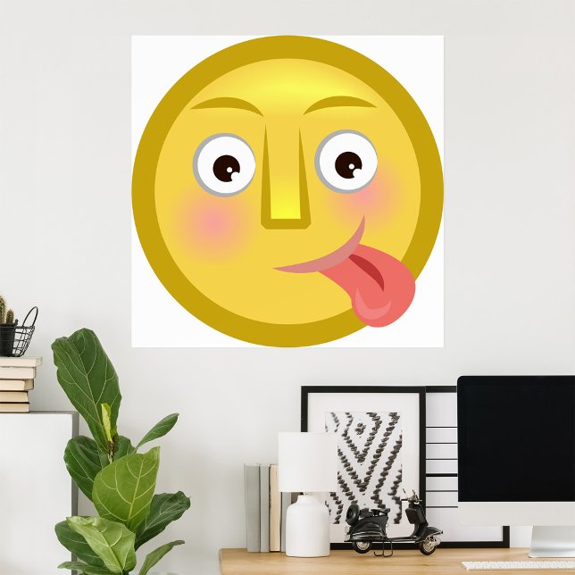 Emoticitet med Tunga ut Poster (Skapare uppladdad)