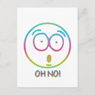 Emoticon "Åh nej!" Vykort