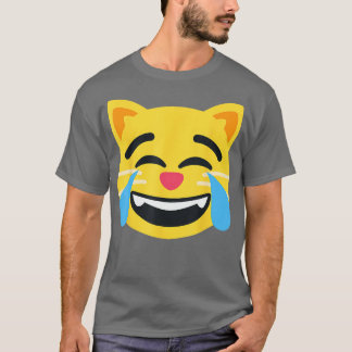 Emoticon Cat Ansikte med Tårar Joy T Shirt