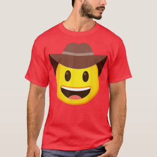 Emoticon Cowboy Hat Ansikte T Shirt