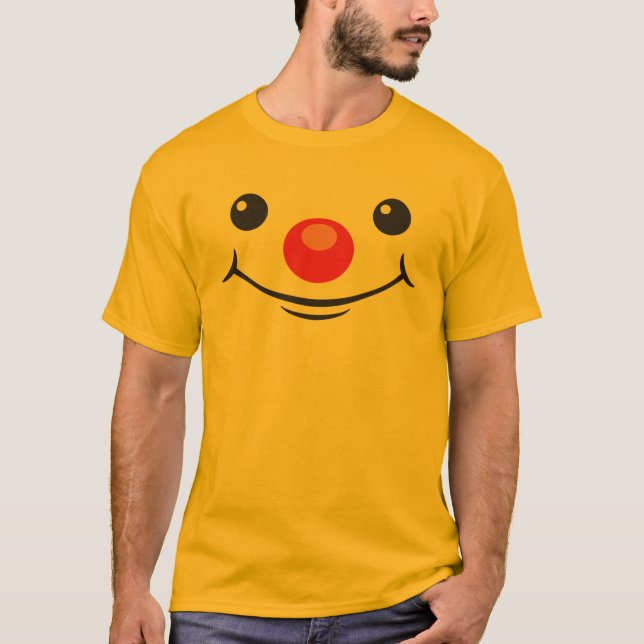 Emoticon den röda näsan t-shirt (Framsida)