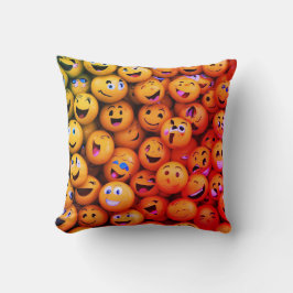 Emoticon Extravaganza: Uttrycksfull designstil Kudde