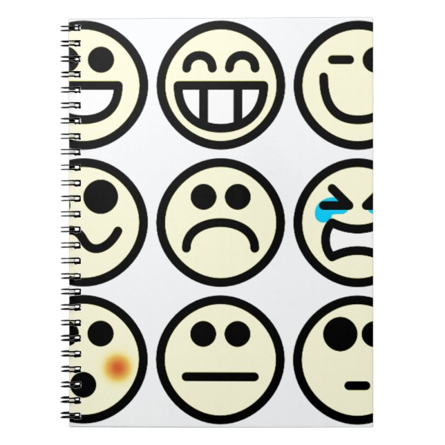 emoticon lycklig ansikte anteckningsbok (Framsidan)