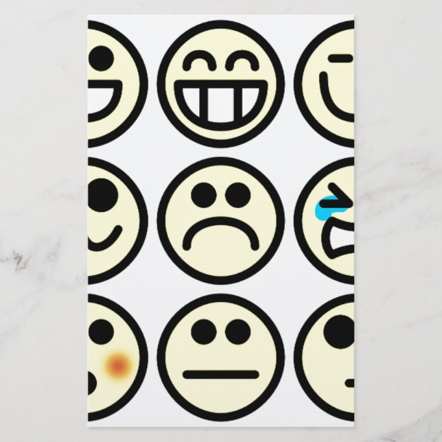 emoticon lycklig ansikte brevpapper (Framsida)