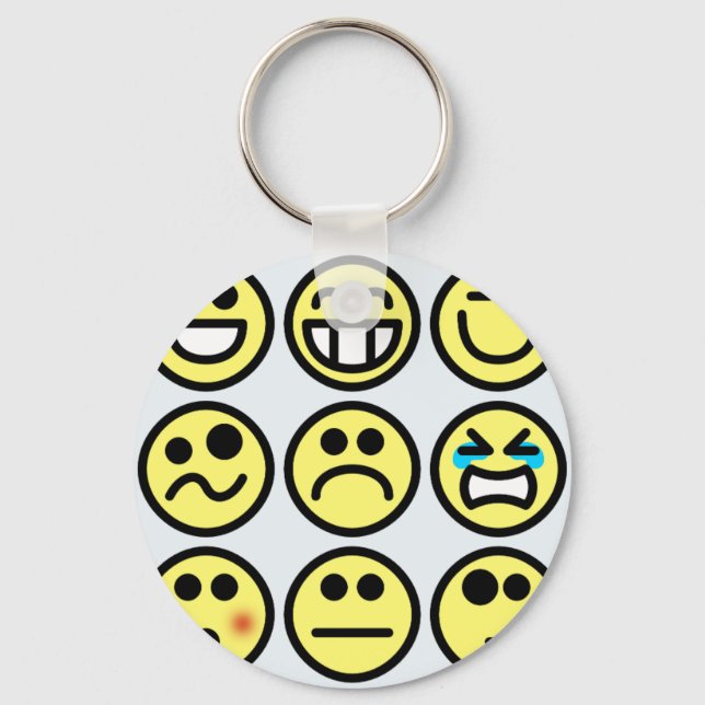 emoticon lycklig ansikte nyckelring (Framsida)