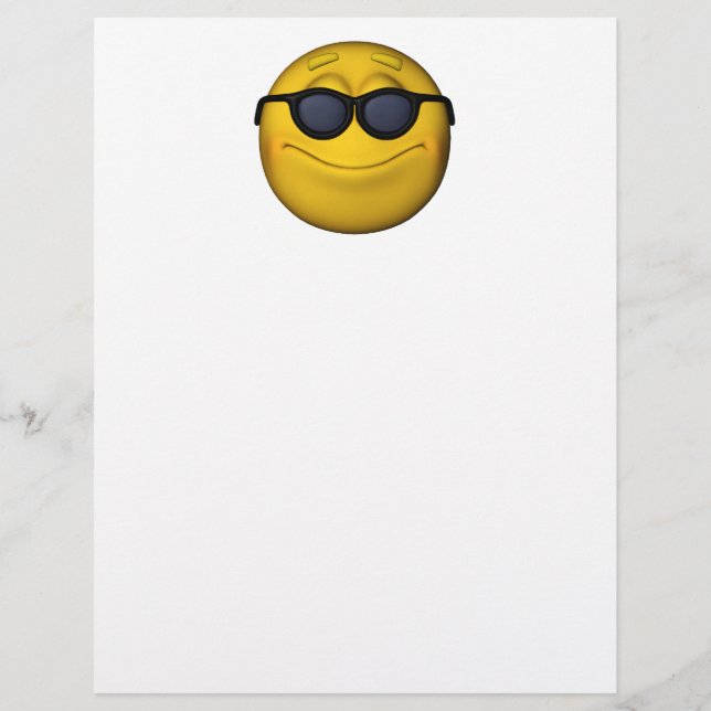 Emoticon med solglasögon (Framsida)