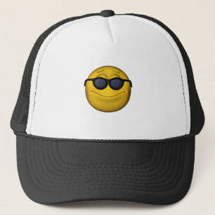 Emoticon med solglasögon keps