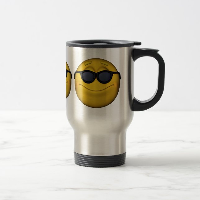 Emoticon med solglasögon resemugg (Höger)