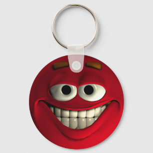 Emoticon Red Nyckelring