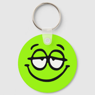 Emoticonanpassadebakgrund Keychain Nyckelring