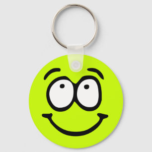 Emoticonanpassadebakgrund Keychain Nyckelring