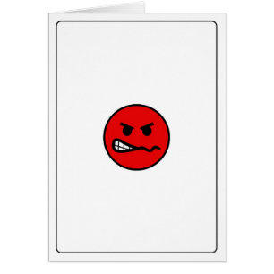 Emoticons - arg hälsningskort