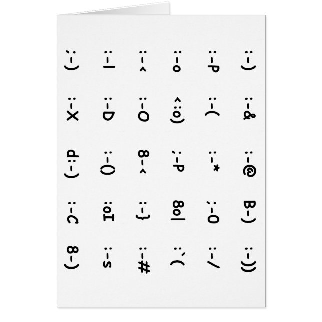Emoticons Hälsningskort (Framsidan)