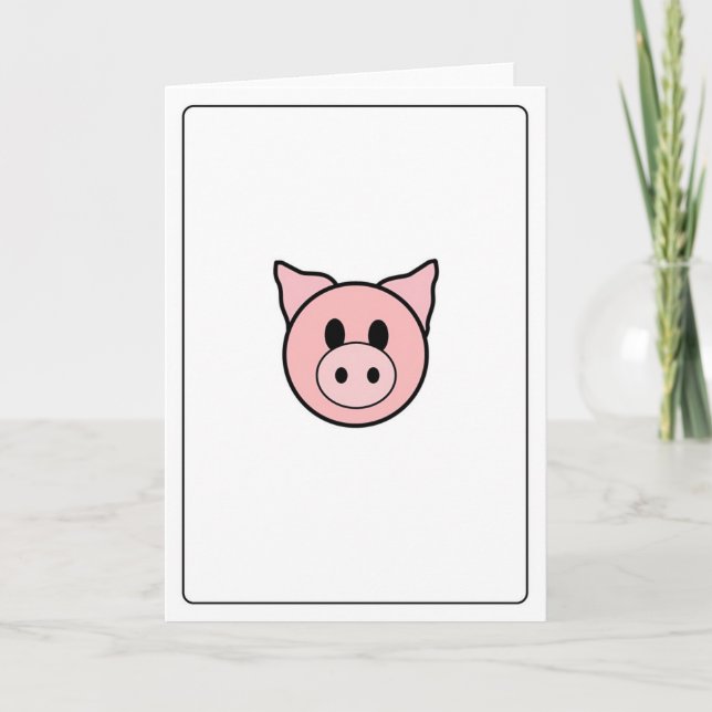 Emoticons - Piggie Kort (Framsida)