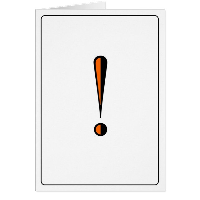 Emoticons - utrop! hälsningskort (Framsidan)