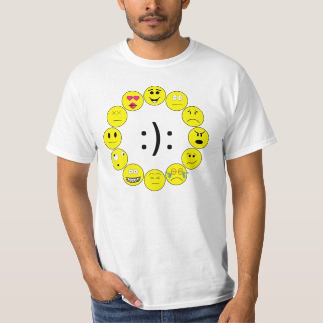 EMOTICONT-TRÖJA T-SHIRT (Framsida)