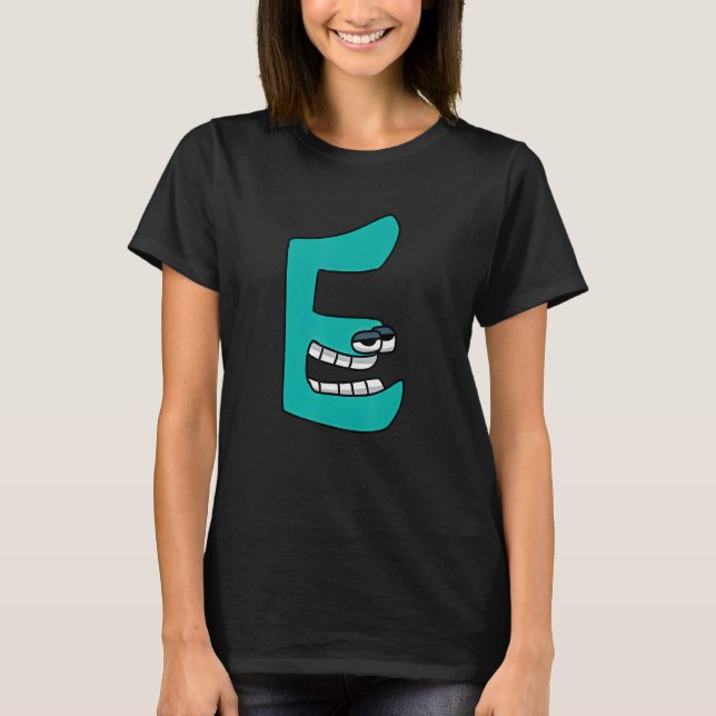 Emotion Brev E Alphabet Lore för pojkar flickor T Shirt (Framsida)