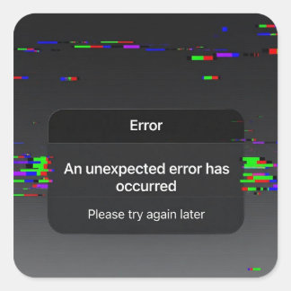 Emotion.exe Fel Popup Klistermärke Tech Meme AI Hu