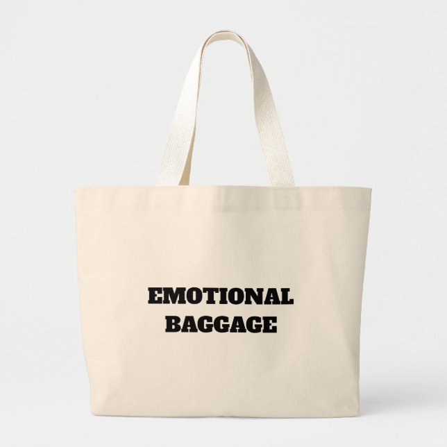 "Emotional Baggage" Tote Bag Jumbo Tygkasse (Framsidan)