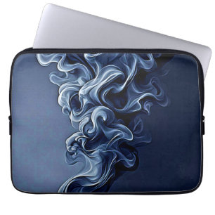 Emotional Blue Smoke Art Laptop Fodral