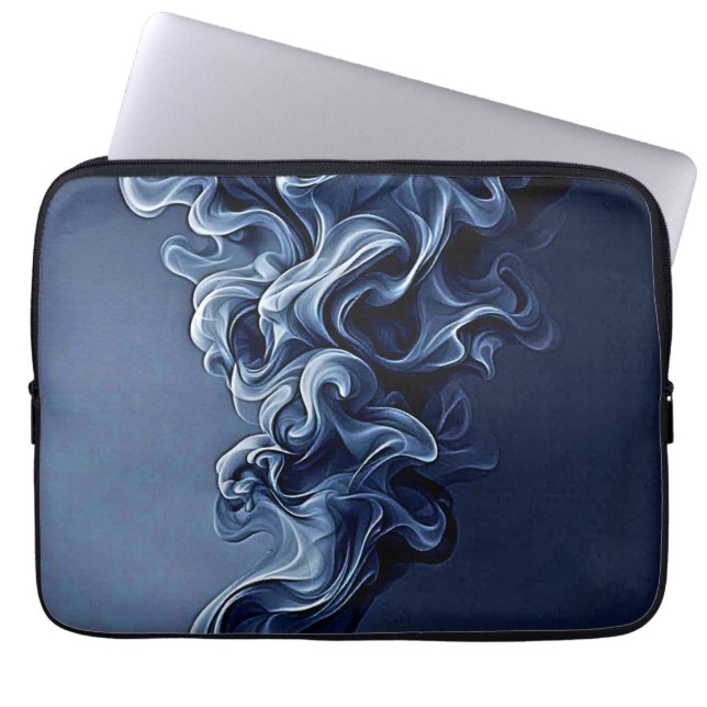 Emotional Blue Smoke Art Laptop Fodral (Framsidan)