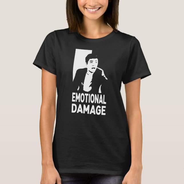 Emotional Damage Meman Asian guy silhouette T Shirt (Framsida)