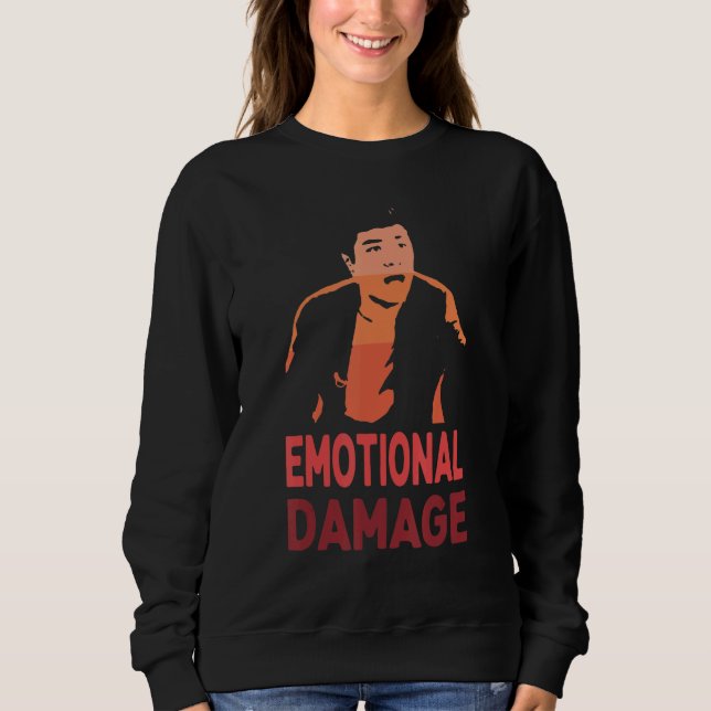 Emotional Damage Meman Asian killre retro sunset T Shirt (Framsida)