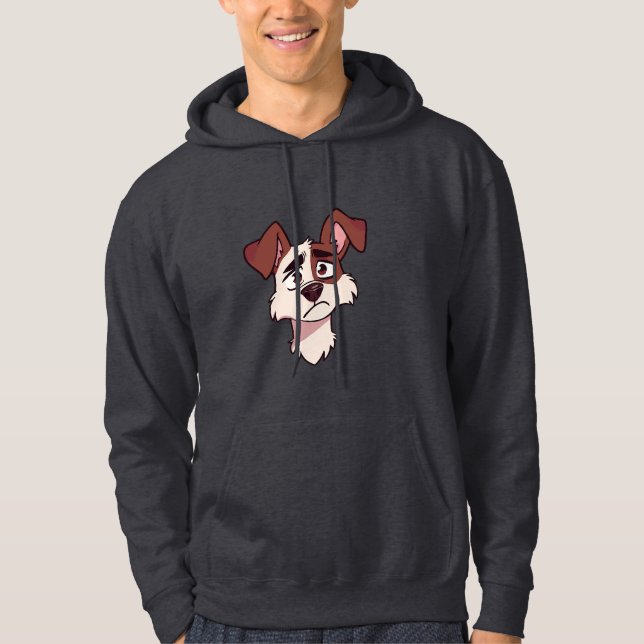 Emotional Dog Illustration Hoodie (Framsida)