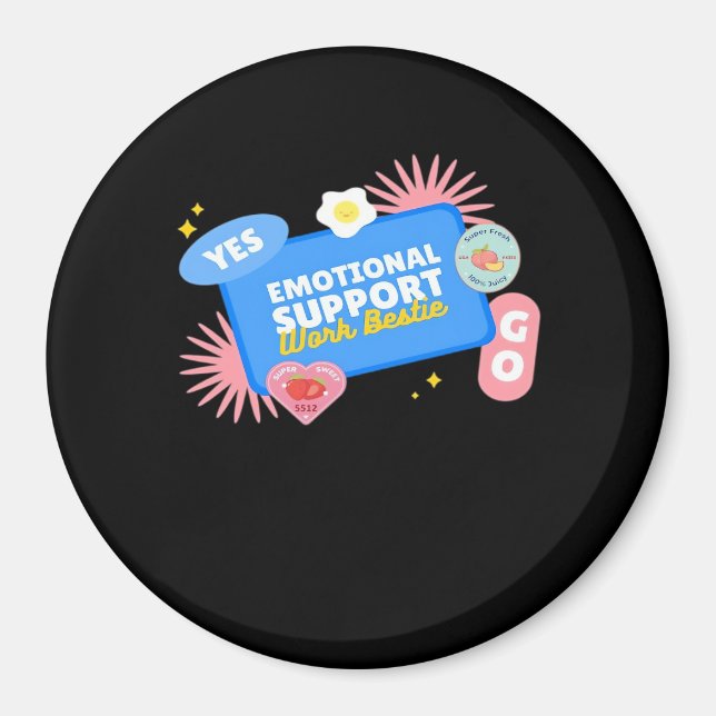 Emotional Help Coworking - Arbeta Bestie Office Gi Magnet (Framsidan)