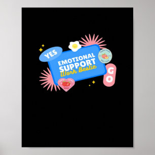 Emotional Help Coworking - Arbeta Bestie Office Gi Poster